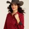 Ariat Ladies Kirby Stretch Shirt - Cattle Brand Print