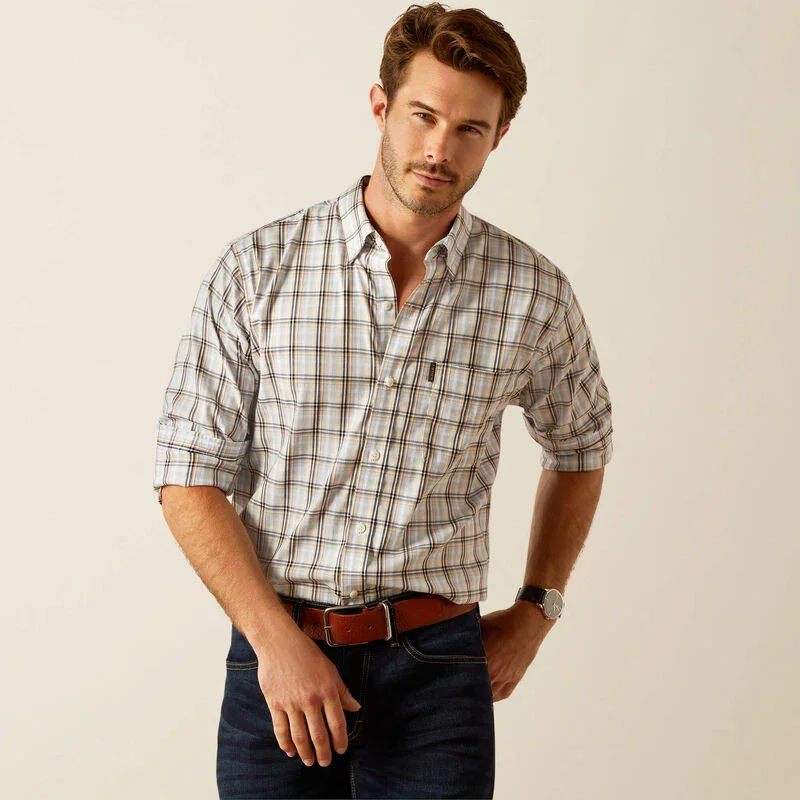 Ariat Napa Men's Shirt, Pacific Blue Plaid