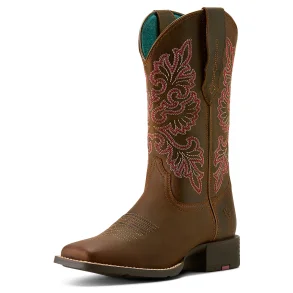 Ariat Round Up Wide Square Toe Woman, Sassy Brown
