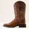  Ariat Round Up Remuda Wide Square Toe Womens Western Boot - Aged Tan