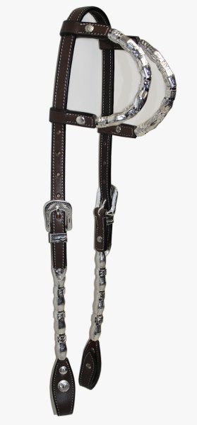 EE Tack Dobbelt �re western trense med s�lv