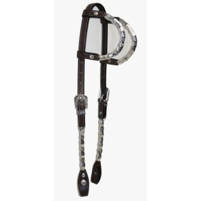 EE Tack Dobbelt �re western trense med s�lv