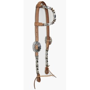 EE Tack One Ear western trense med s�lv, mellembrun