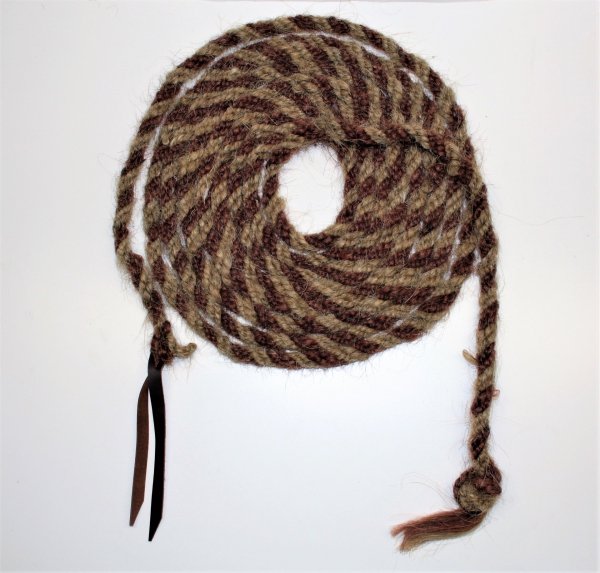 Horse Hair Mecate - 5/8 x 22ft. Lang - TWO TONE