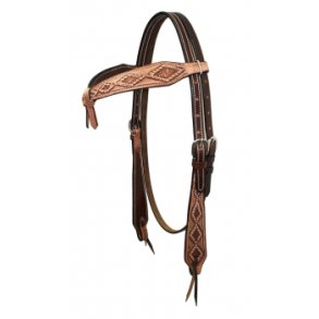 EE Tack showtrense med pandebnd, lderfrynse og kberem 