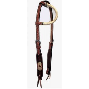 EE Tack one-ear hovedtj med rhud, mrk og lys lder.