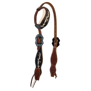 EE Tack One Ear Western trense med broderi