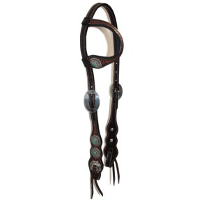 EE Tack - one ear showtrense med fletudskring og conchoes