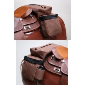 Sadeltaske med 3 tasker