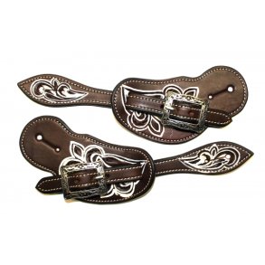 Sporerremme US mrk lder m. hvidt motiv