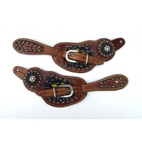 SST Tack Show sporerremme mrk lder m. sten og nitter