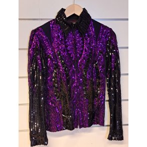 Hobbyhorse sort og lilla showbluse Medium