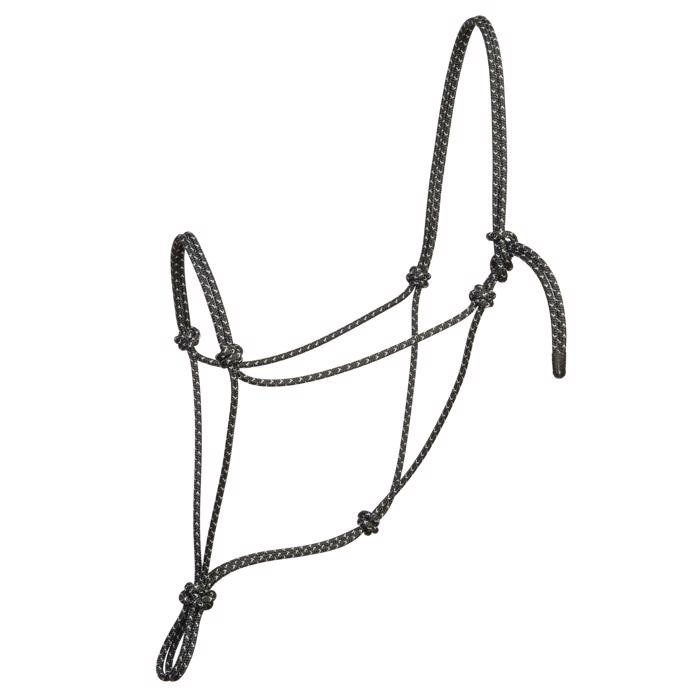 Weaver Silvertip Big Sky Ropehalter - Black/Silver