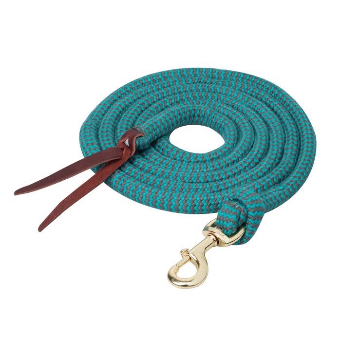 ECOLUXE Lead Rope w/ Snap Turquoise/Charcoal