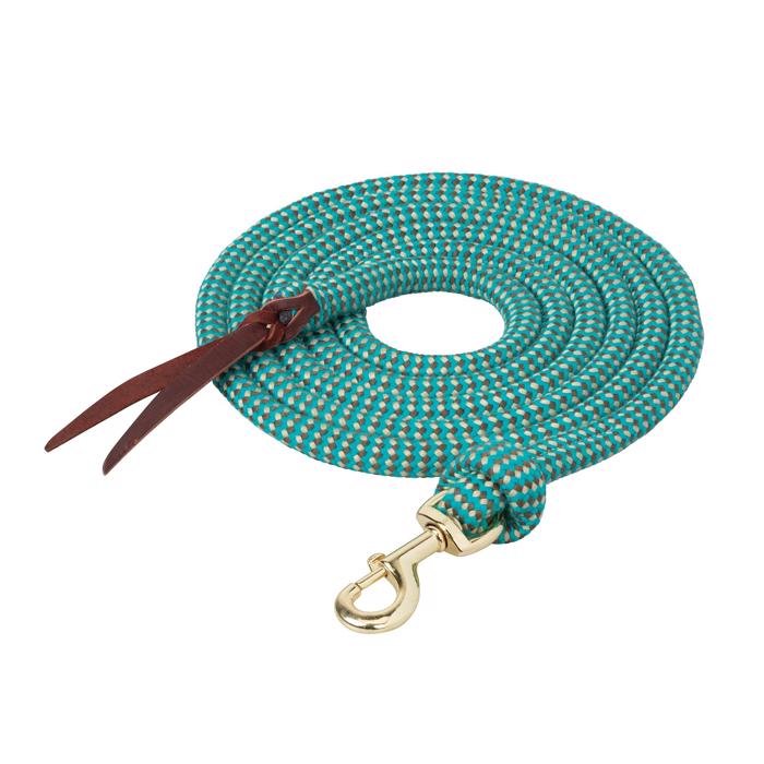 ECOLUXE Lead Rope w/ Snap Turquoise/Brown/Tan