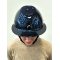 OneK Avanc Glossy Embroidery top crome pipe, navy ridehjelm