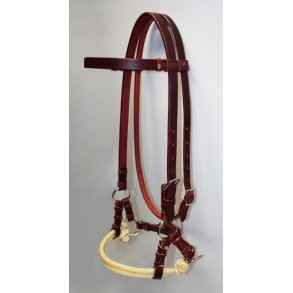 Side Pull - Latigo Leather - Double Rope Noseband - AE137