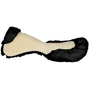 Acavallo Terapeutisk Gel Pad med fuld lammeskind sort/natur