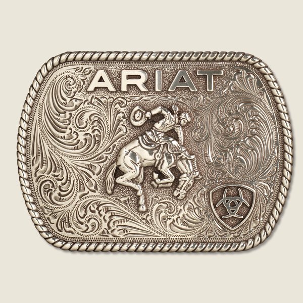 Ariat ADT Rectangle Buckle Saddle Bronc Belt Buckle