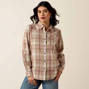 Ariat Billie Jean Shirt White Peber Coral Plaid