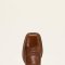 Ariat Round Up Wide Square Toe Stretchfit Woman, Arizona Brown/Aged Jade