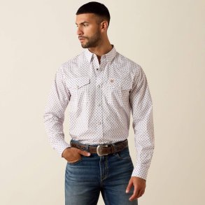 Ariat Tony Fitted Men�s shirt, white geo print