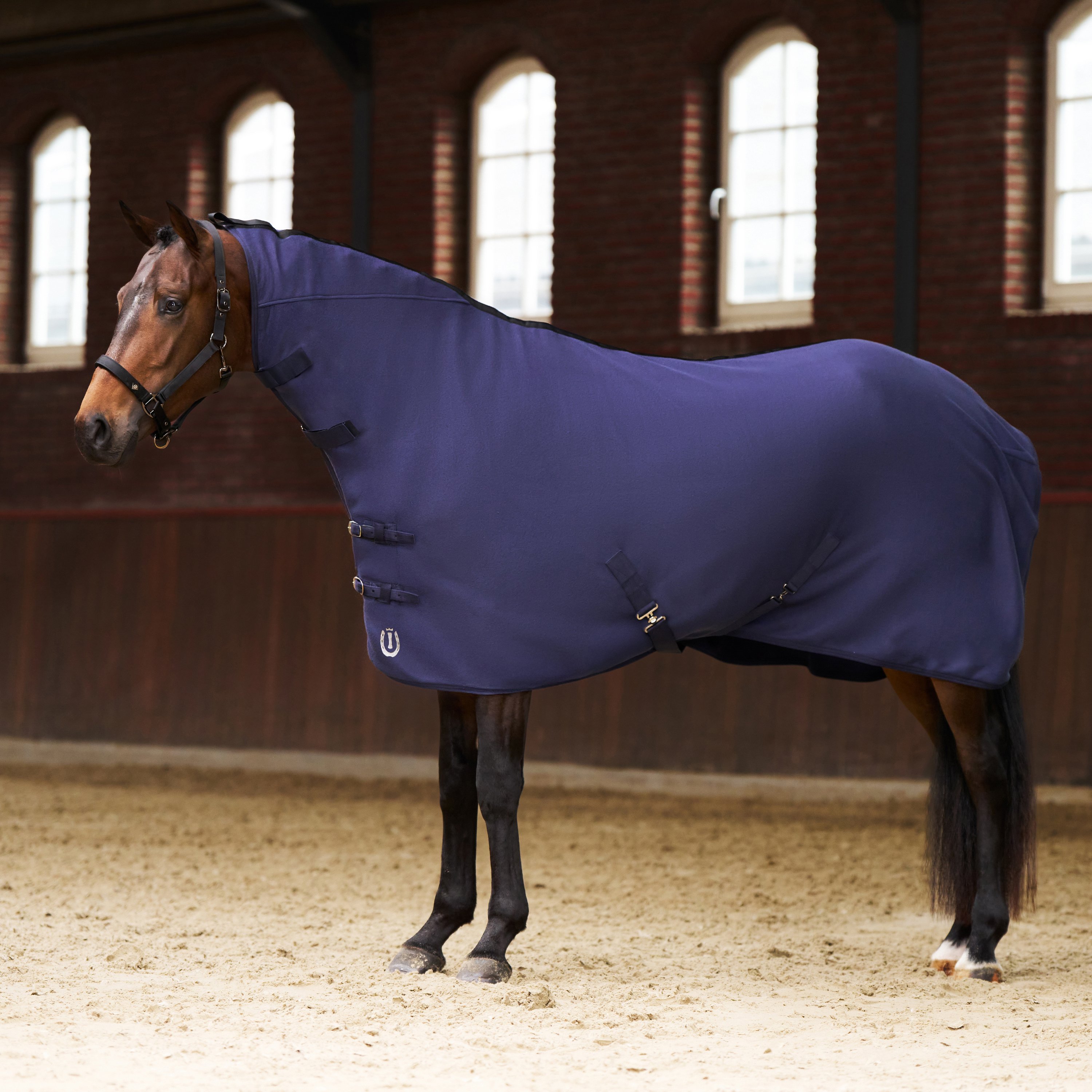 Imperial Riding Fleecet�ppe med Hals - Navy