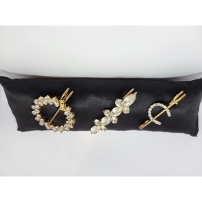 Kingsland Guld Broche st med 3 stk. Plastronnle