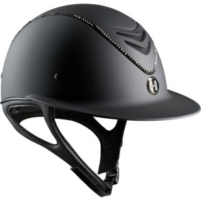 OneK Avanc Lux Mat, black swarovski pipe, sort ridehjelm