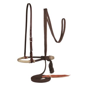 Professional`s Choice Bosal/Mecate Set, Chocolate Flat Braid Mecate