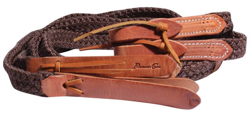 Professional`s Choice Quiet control split reins, brun