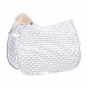 Eskadron Satin Cloud Platinum Pure dressurunderlag, hvid