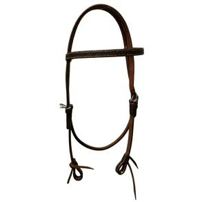 RAW TACK Snake Tooled Browband Headstall