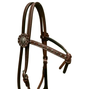 RAW TACK Futurity Knot and Dots Browband Headstall