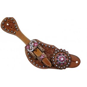 SST Tack - sporremme ladies show - bredde med lyserde sten