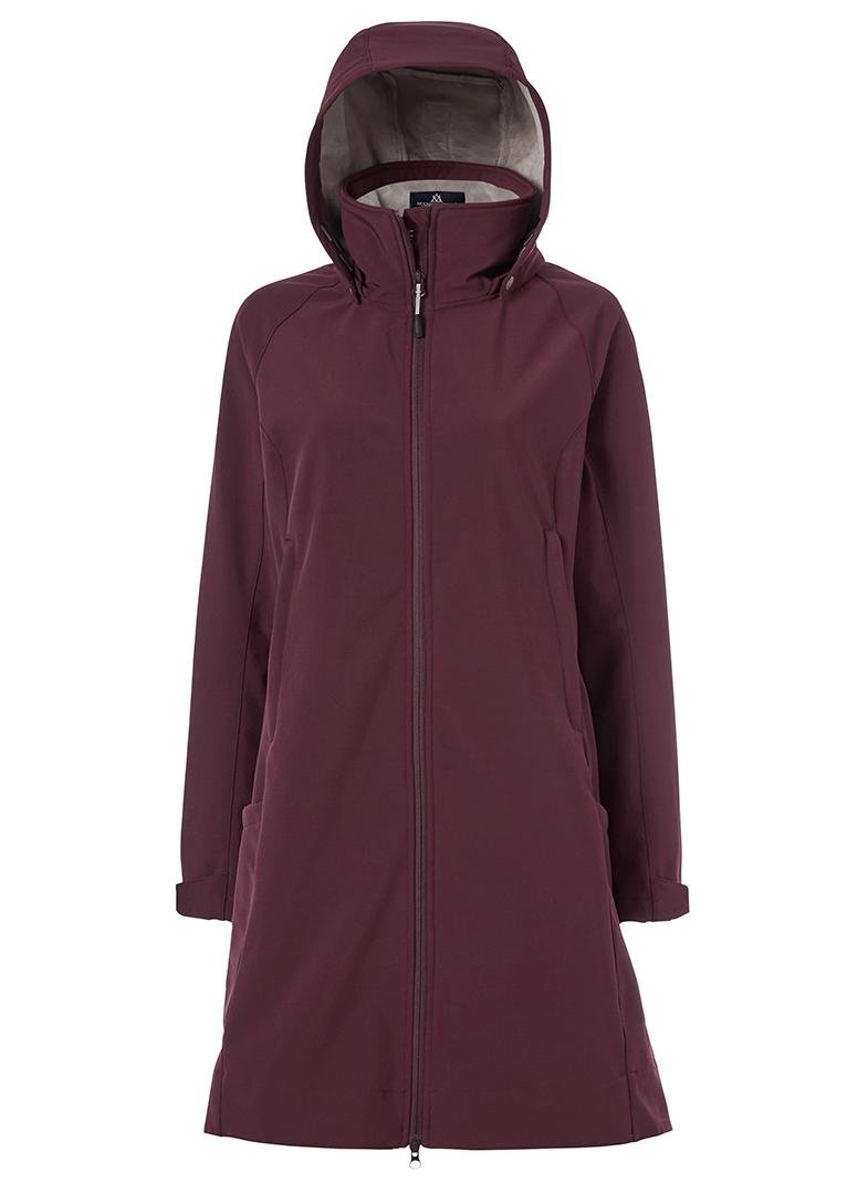 Mountain Horse Stella Lang Softshell dame ridefrakke, Burgundy