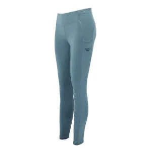 Woof Wear Young Rider Pro tights fullgrip, mineral blue