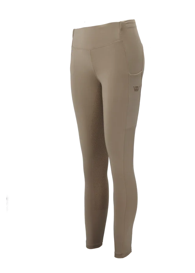 Woof Wear Young Rider Pro tights fullgrip, stone