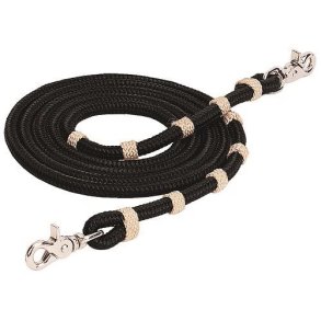 Weaver Vaquero Roping Rein, black/tan