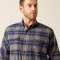 Ariat Rebar Flannel DuraStretch Workshirt navy/khaki