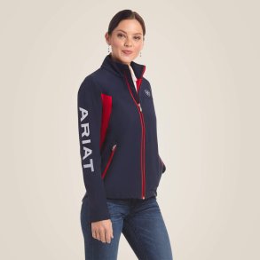 Ariat New Team softshell woman jakke, navy/red