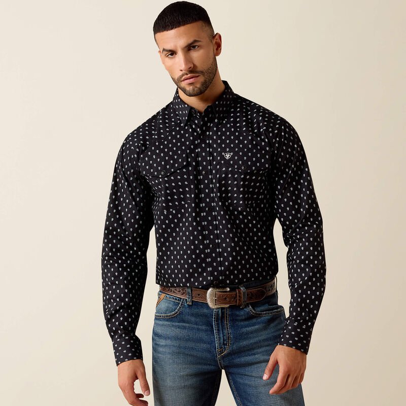 Ariat Truth Fitted Men�s shirt, black paisley print