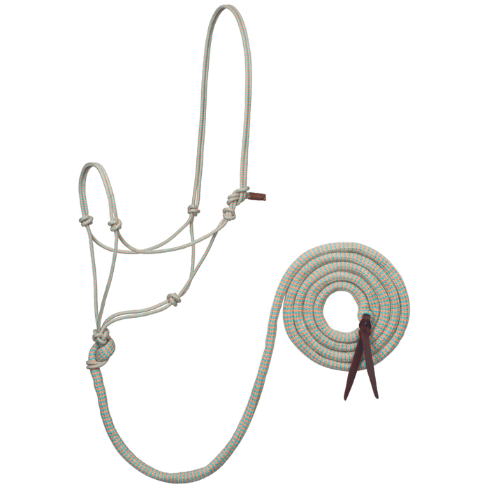 ECOLUXE Rope Halter w/ Lead, Cantaloupe/Radiance