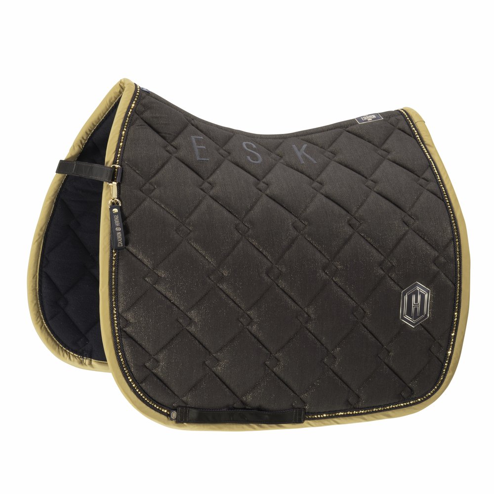 Eskadron Heritage 25/26 Cotton Glitter Crystal dressurunderlag, black truffel