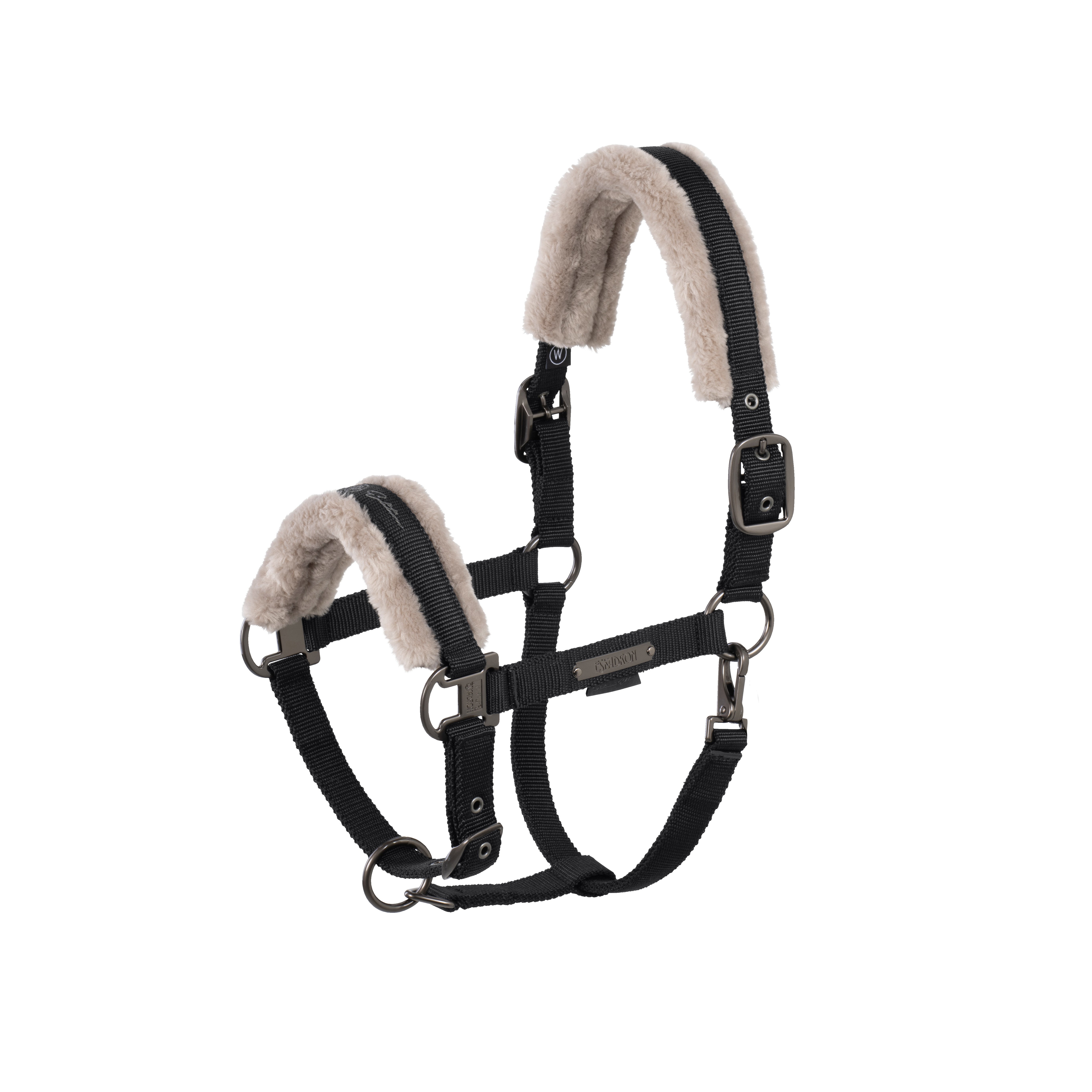 Eskadron Double Pin Faux Fur Platinum 25 grime, black