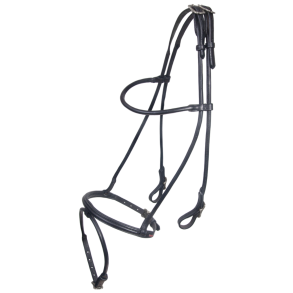 Karlslund Komplet rundsyet, kombineret Islnder Trense - Sort/Chrome