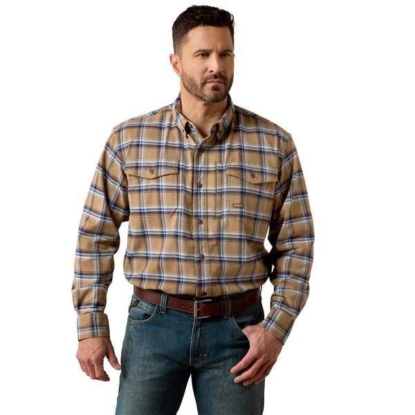 Ariat Rebar Flannel DurraStretch Herre Work Shirt