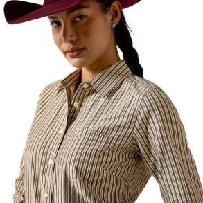 Ariat Kirby Womens Shirt Chocolate Plum Stribe