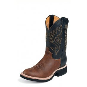Justin Boots Lady L5008 COFFEE WESTERNER WITH BULLHIDE