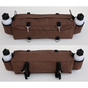 Sadeltaske med 2 vandflasker